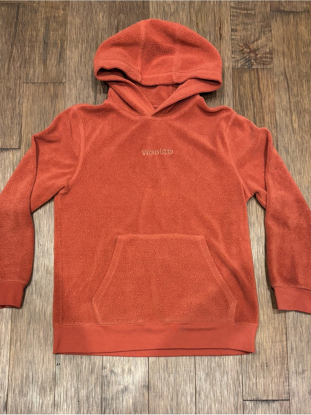 Kids' Hooded Fleece Sweatshirt - Rust Orange